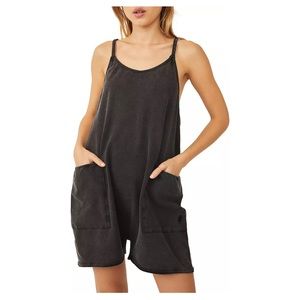 Hot shot romper - free people - black